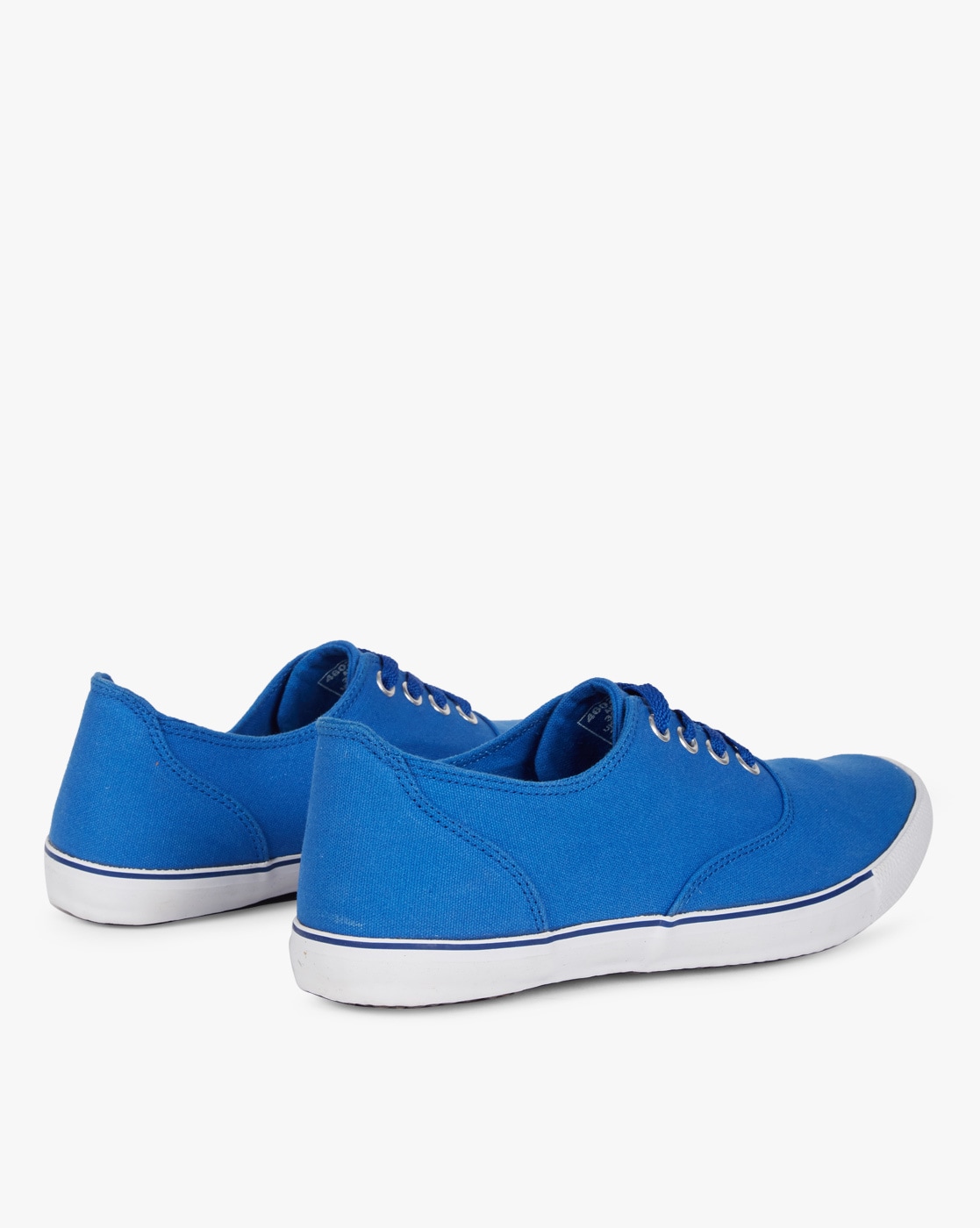 blue canvas lace up sneakers