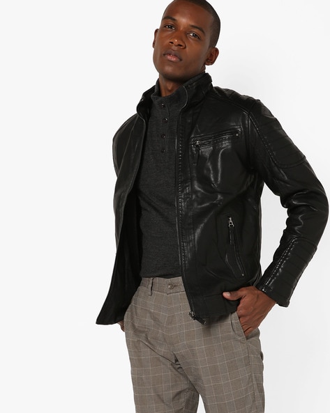 Garage leather clearance jacket