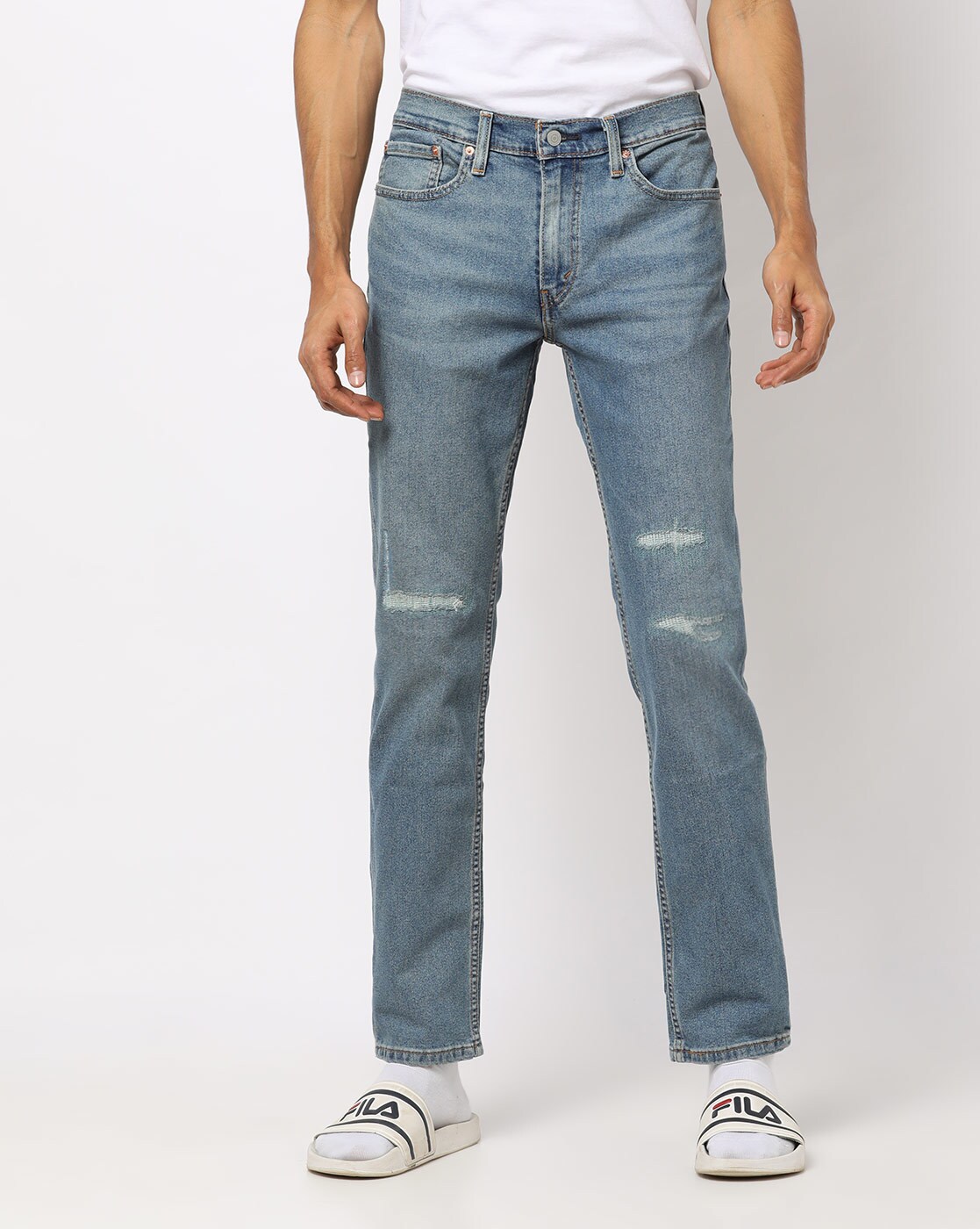 levi's 511 distressed jeans