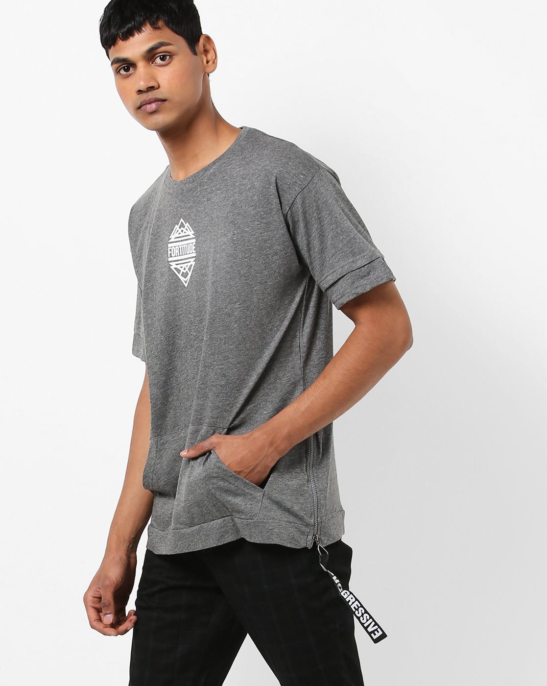 kangaroo pocket tee shirt