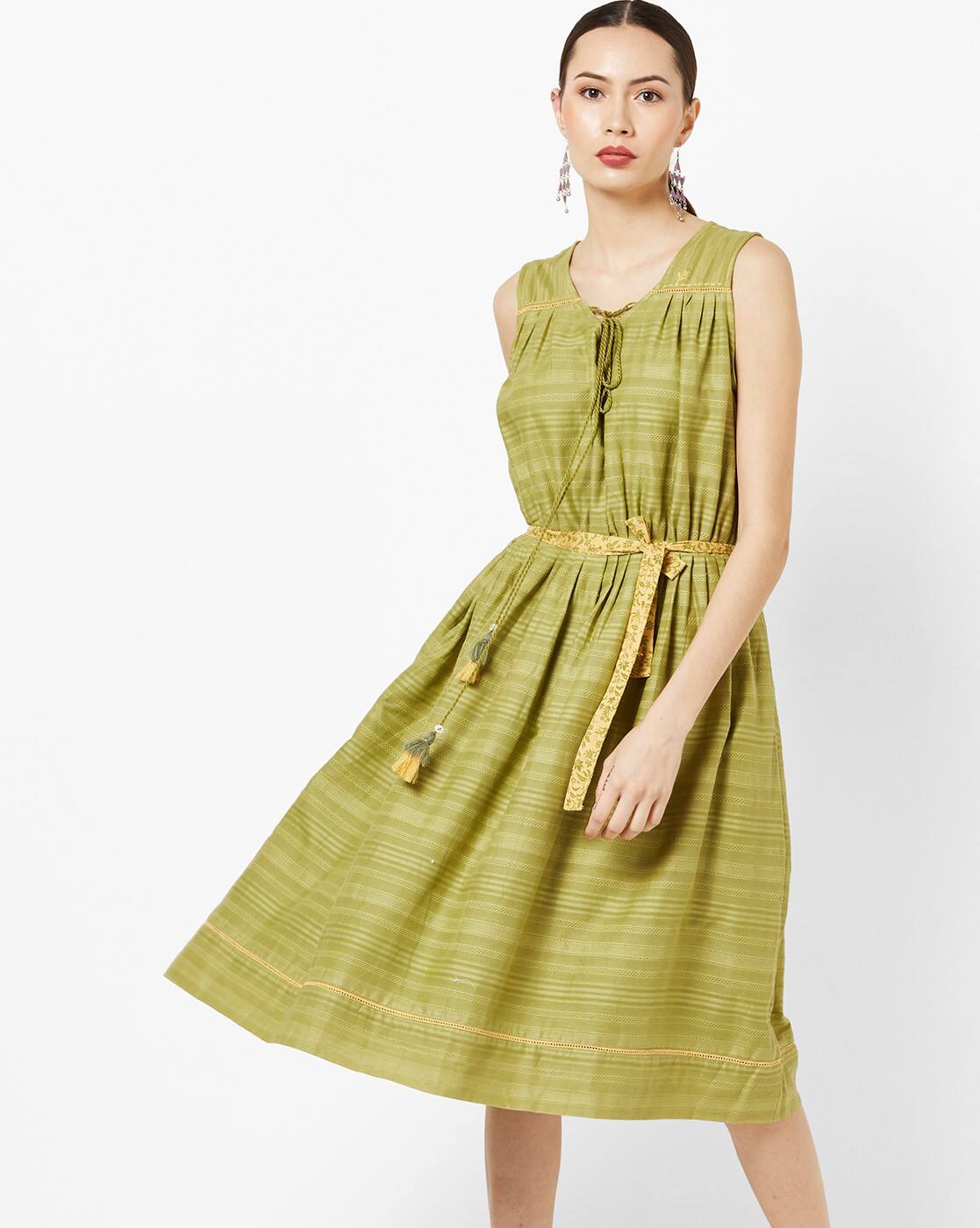 dobby weave dress