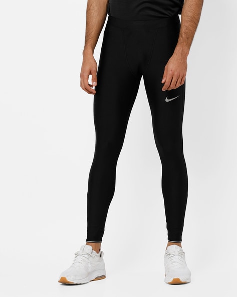 Glonme Men Leggings High Waisted Tights Cool Dry Compression Pants Running  Active Base Layer Breathable Elastic Waist Sport Pant Black L - Walmart.com