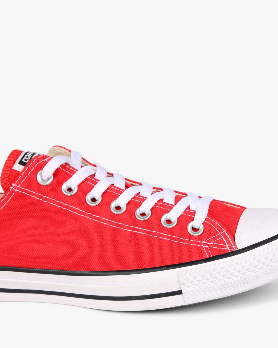 red and white converse low top