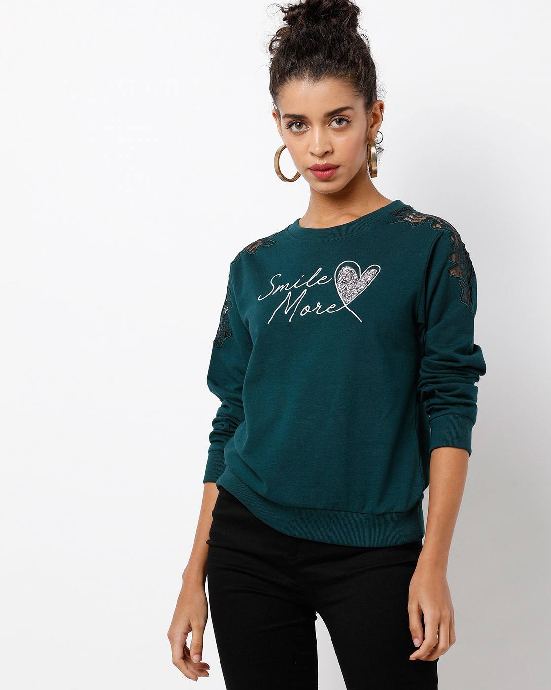 dark green sweatshirt womens