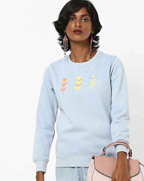 light blue sweatshirt women