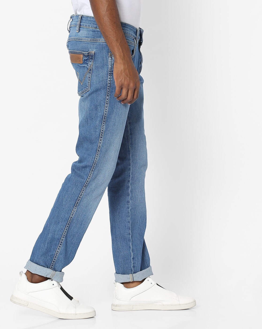 WRANGLER Mens Straight Jeans W32 L29 Blue Cotton | Vintage & Second-Hand  Clothing Online | Thrift Shop