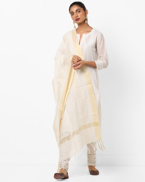 Striped Chanderi Dupatta Price in India