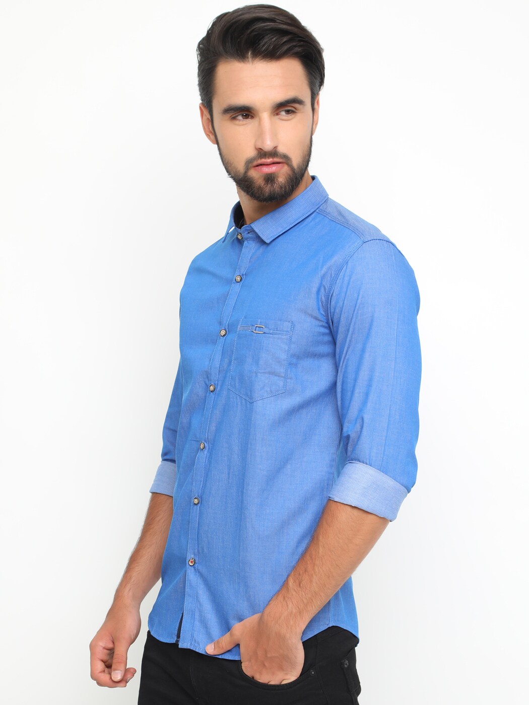 Buy Blue WITH Striped Shirt | AJIO
