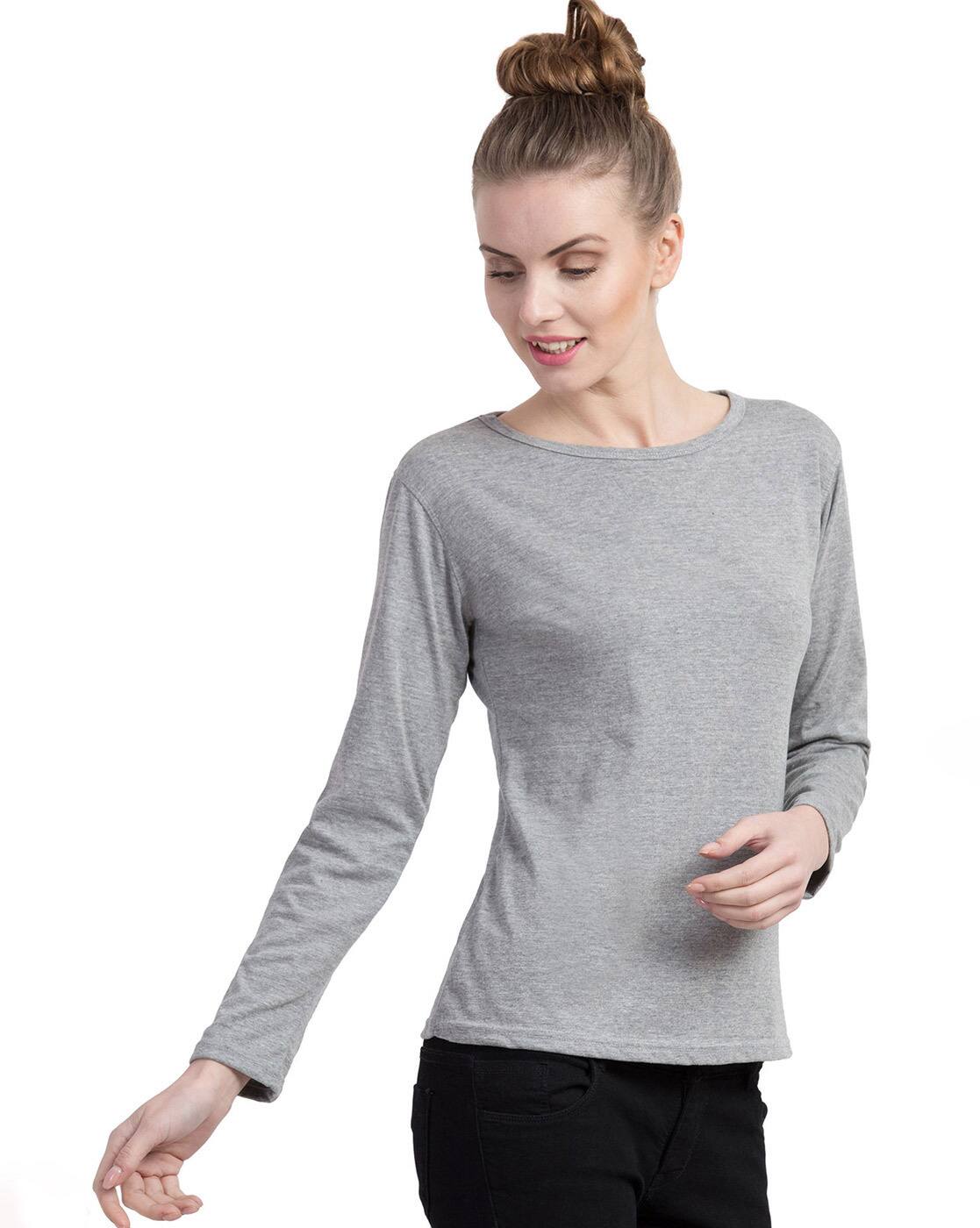 Grey Long Sleeve T-Shirt For Men