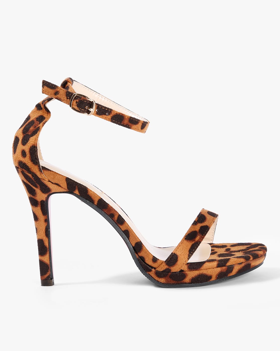 Leopard Print Toe Loop Ankle Strap Sandals Criss Cross Leopard