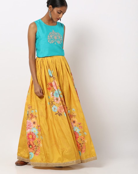 sleeveless ghagra choli