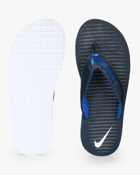 Nike slippers 2024 navy blue