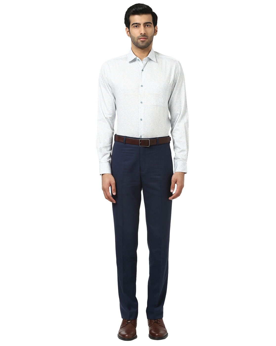 Cropped trousers with double belt loops  Massimo Dutti