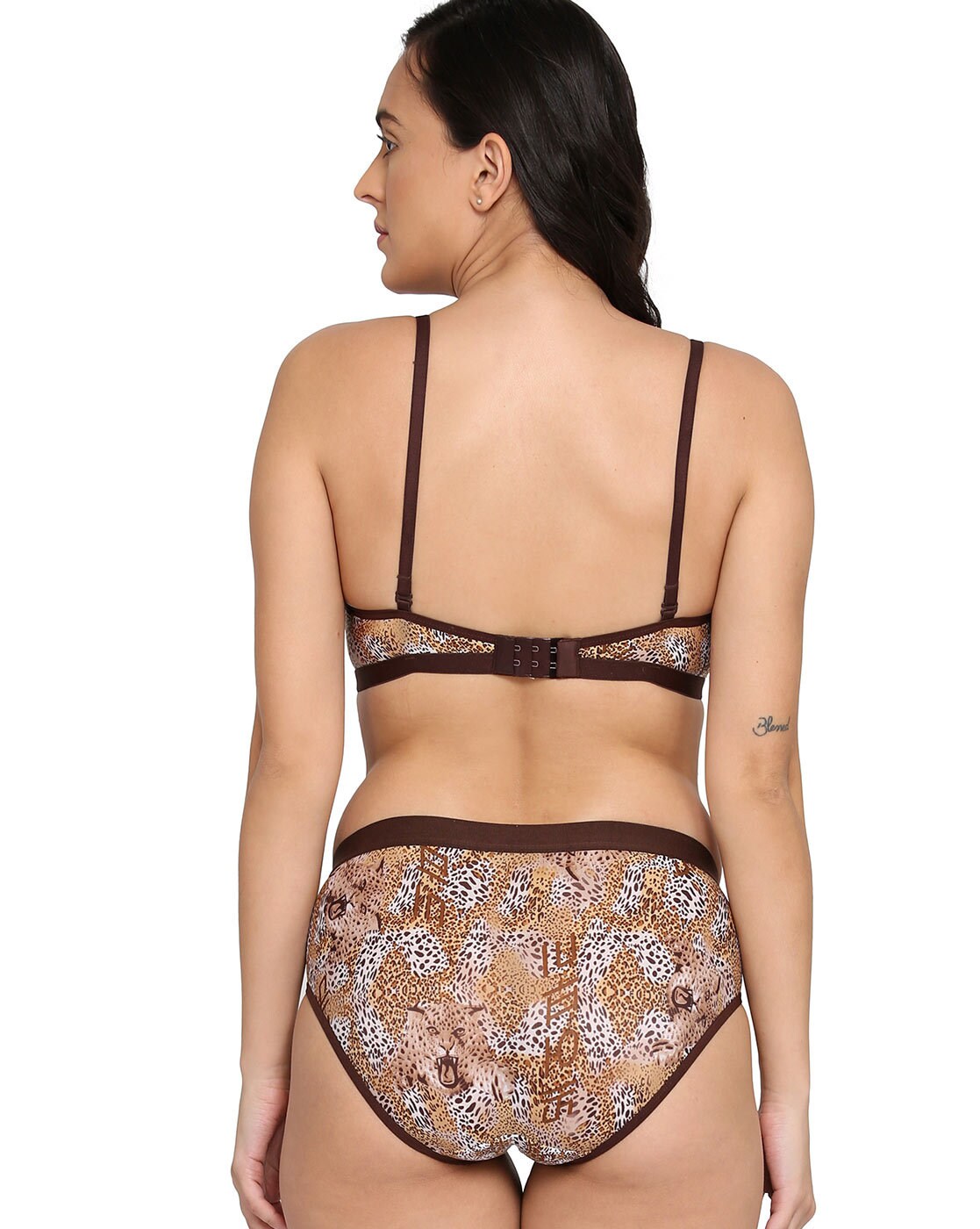 animal print bra and panty set