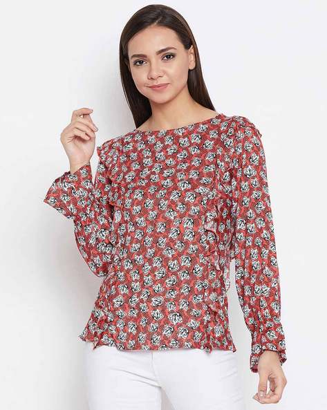 Buy Red Tops for Women by Ruhaan'S Online