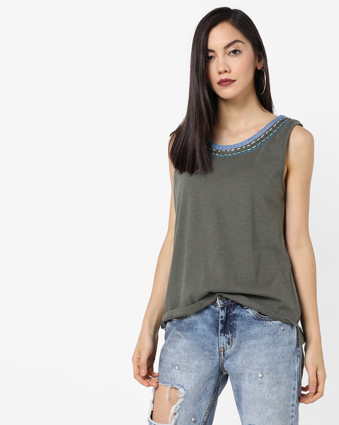 sleeveless t shirts for womens online