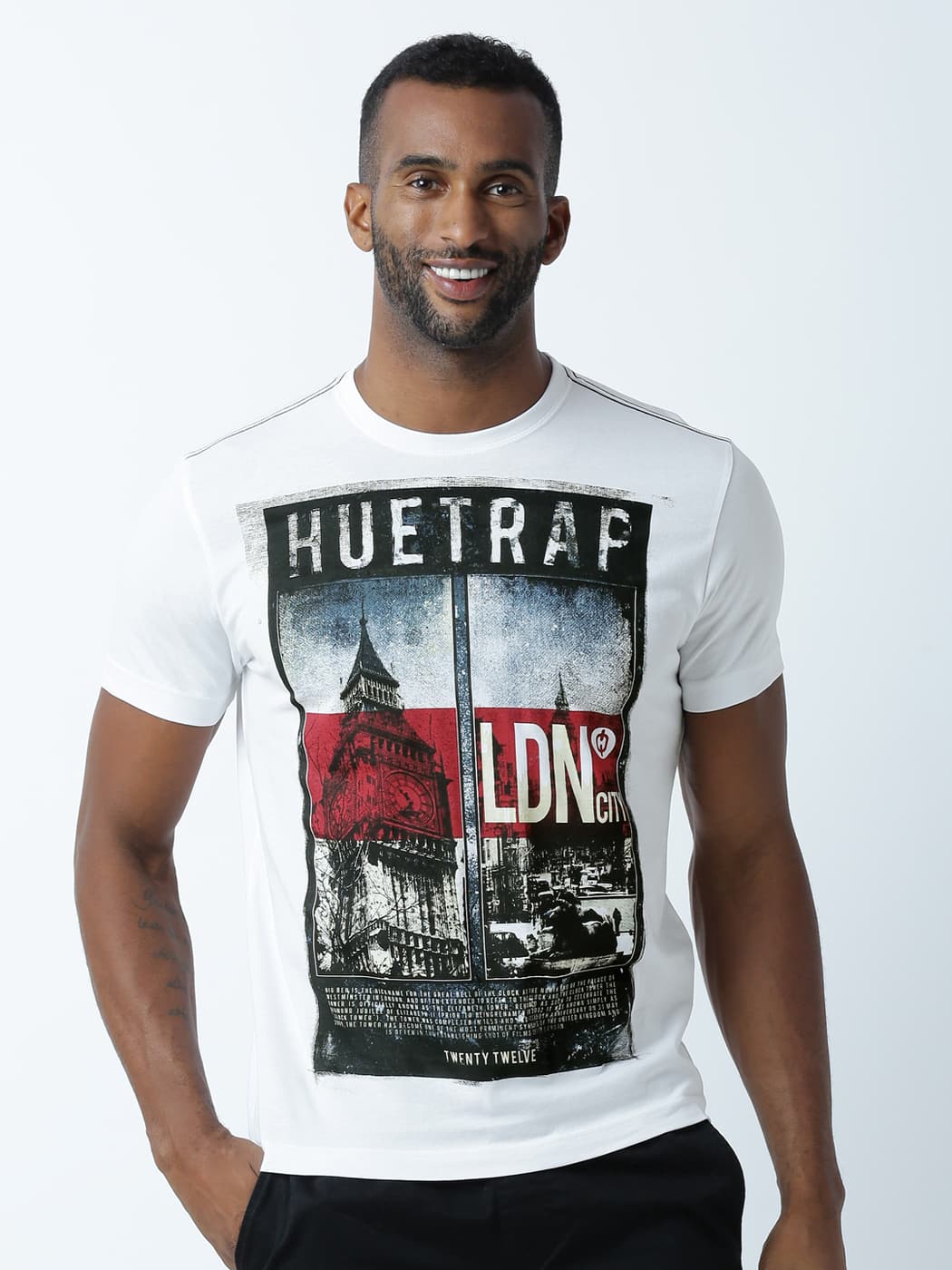 White Tshirts for Men by Huetrap Online 