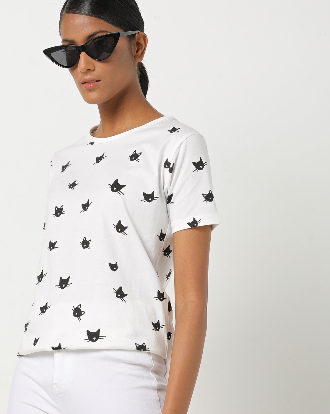 cat print t shirt