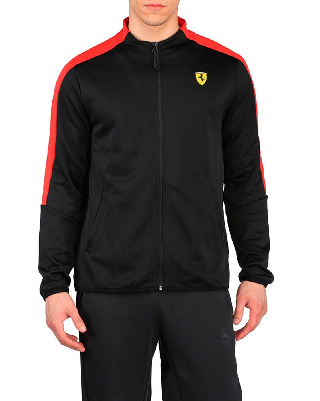 puma ferrari t7 panelled zip front track jacket