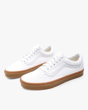 vans old skool white orange