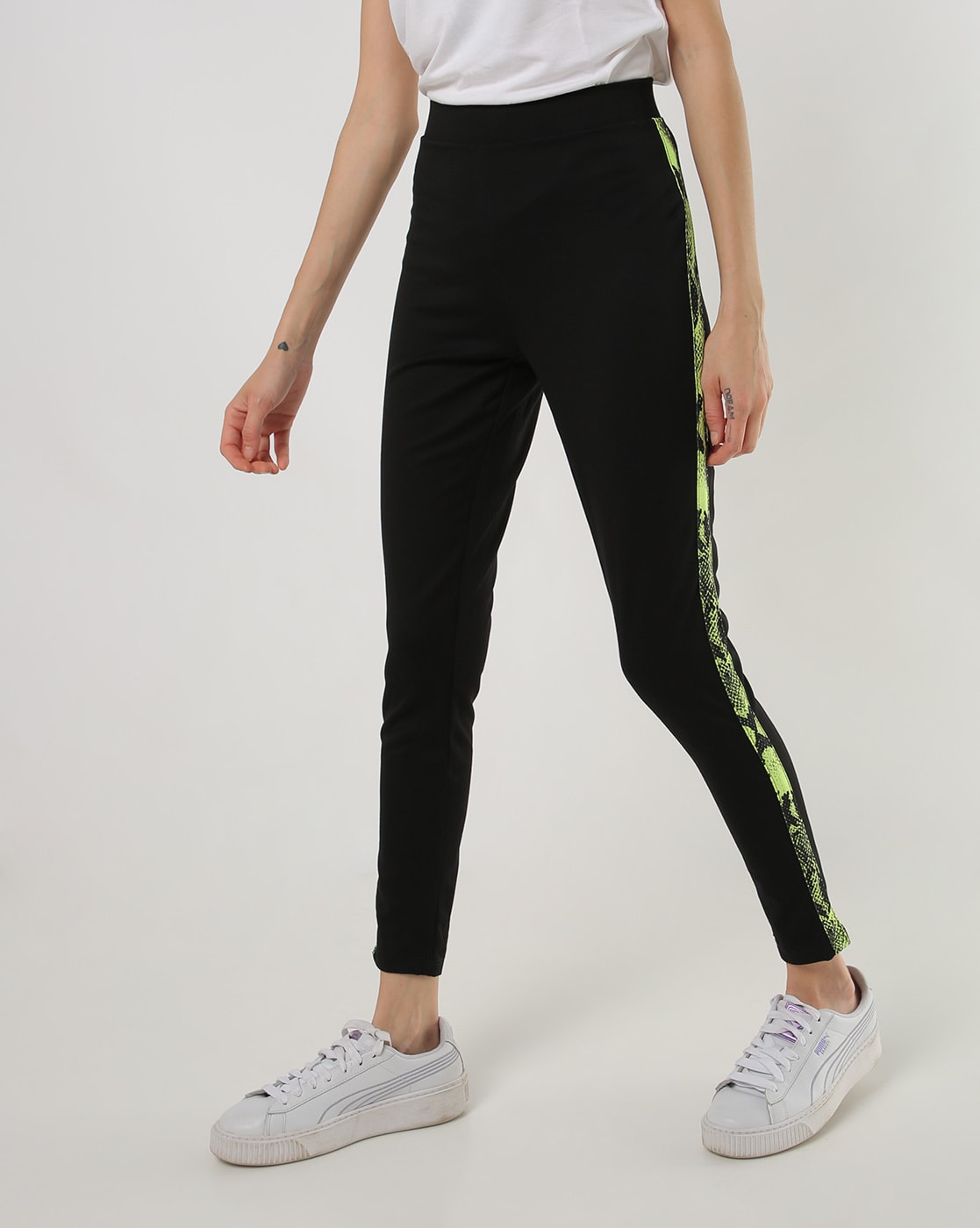 Buy Black Leggings for Women by Teamspirit Online