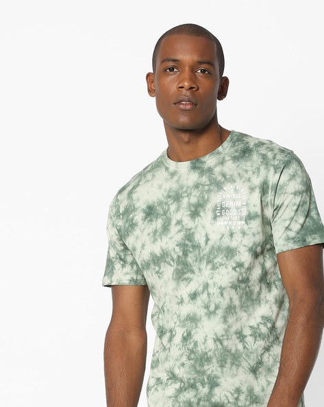 olive green tie dye shirt