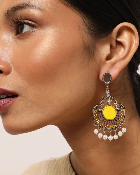 Buy Yellow Earrings for Women by Indie Picks Online Ajio