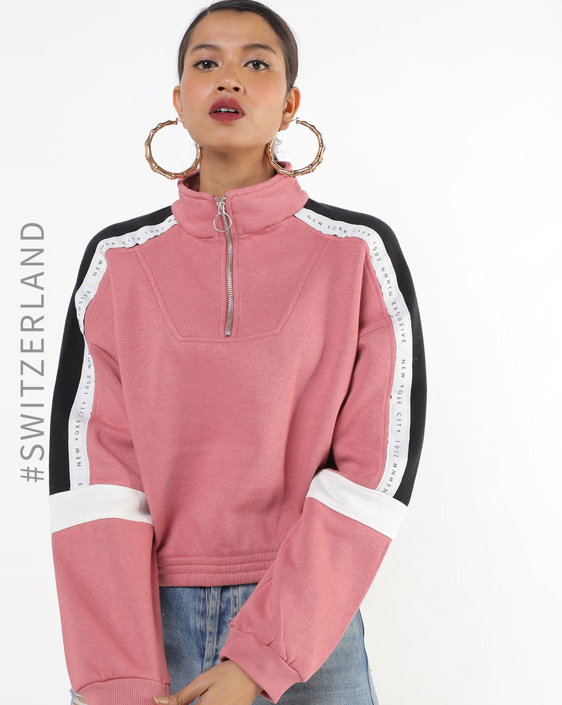 pink sweatshirt for ladies