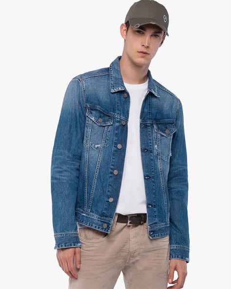 denim jacket men ajio