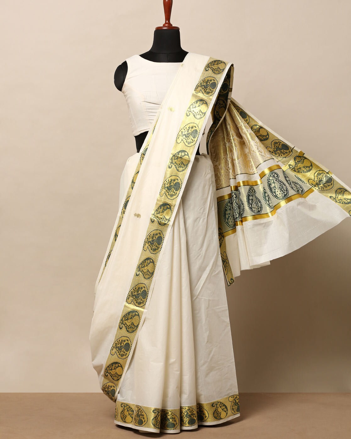 Buy Kerala Saree Kurta With Matching Churidar Online in India - Etsy