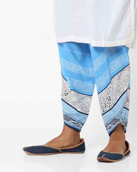 Printed Patiala Pants with Elasticated Waistband Price in India