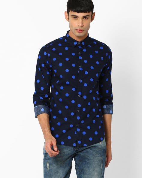 Slim Fit Polka-Dot Shirt