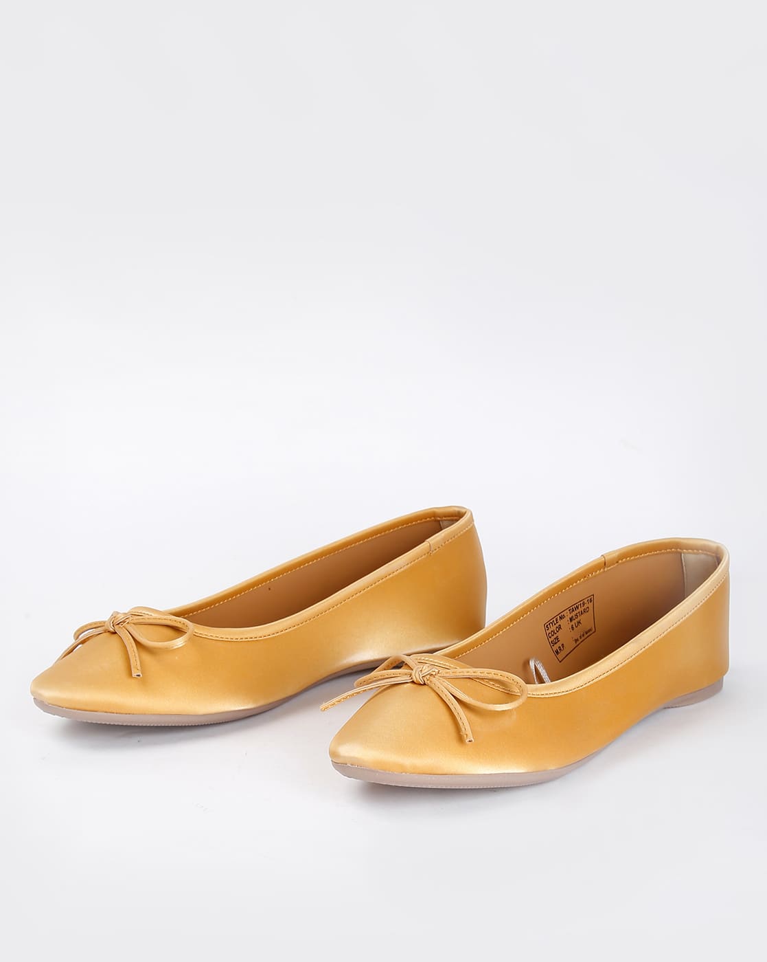 mustard flat shoes