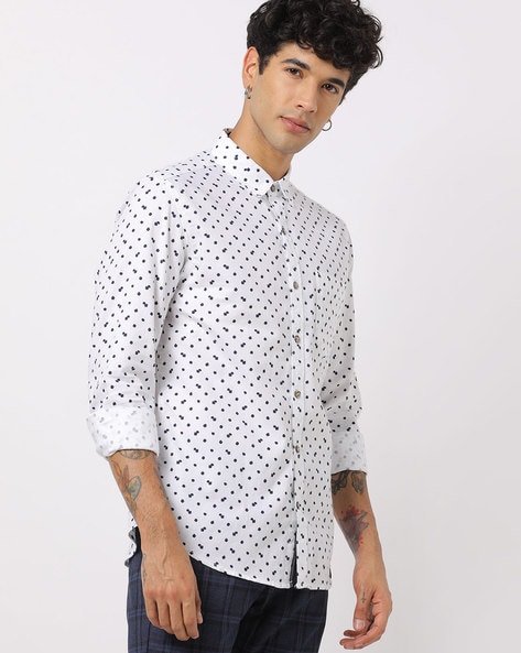 Buy White & Navy Blue Shirts for Men by JP JEANS Online
