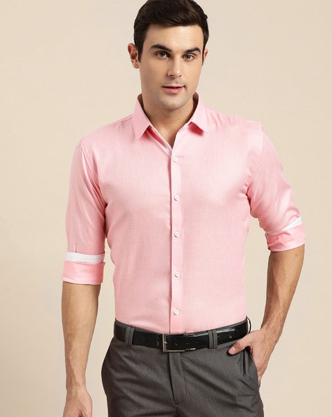 Buy Pink Shirts for Men by SOJANYA Online