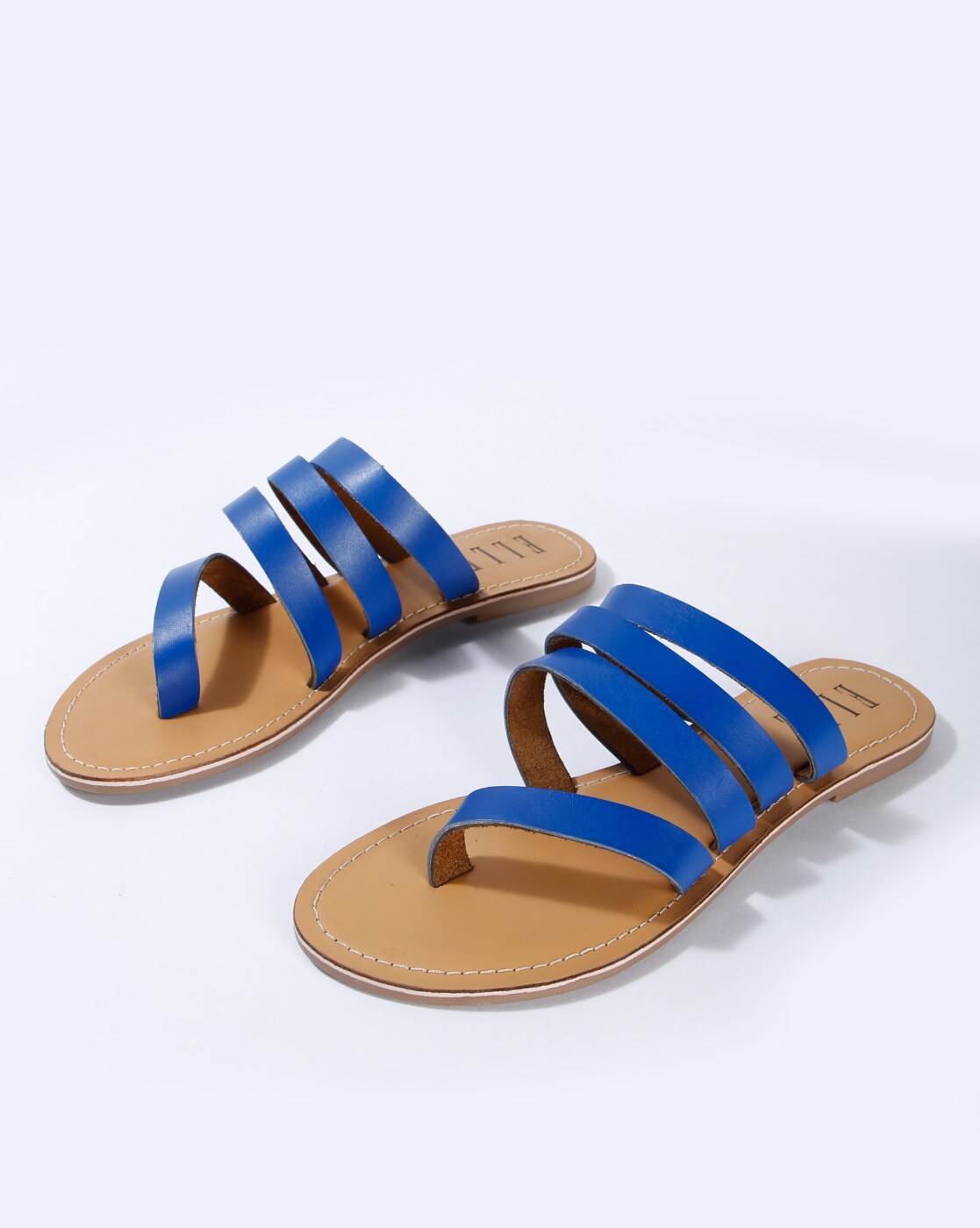 blue flat sandals