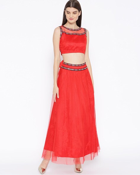 Buy Shakumbhari Beige & Red Lehenga Choli - Lehenga Choli for Women 467321  | Myntra