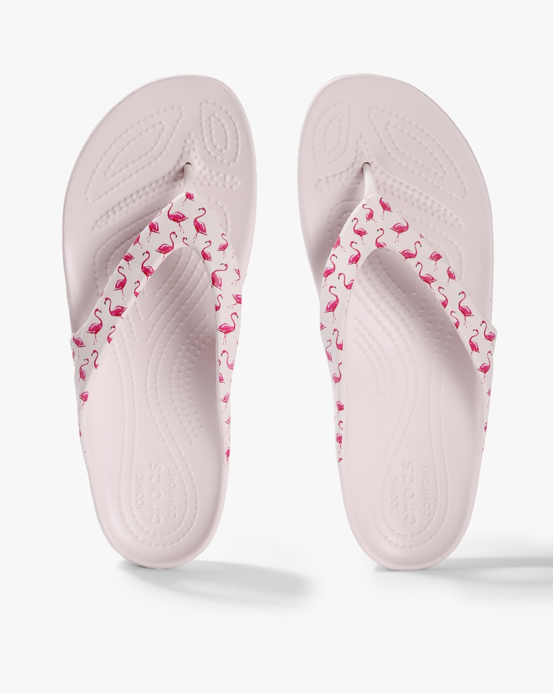 flamingo crocs flip flops