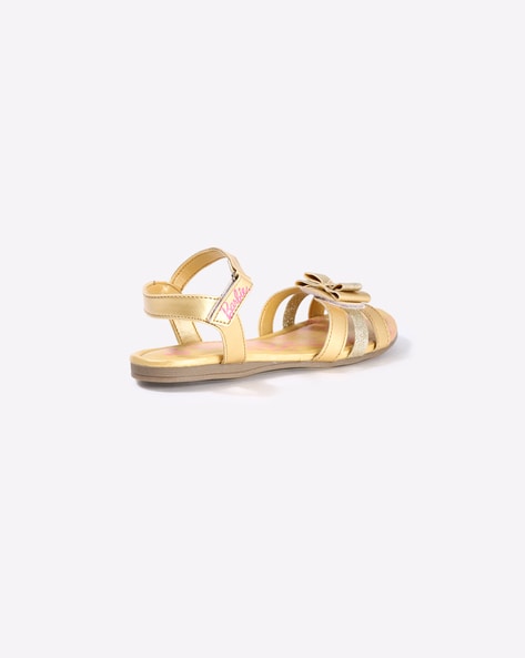 Buy Gold Sandals for Girls by KIDSVILLE Online Ajio