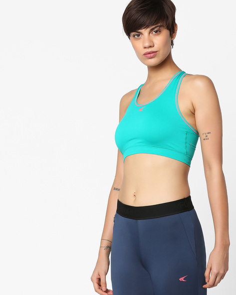 Turquoise Blue Sports Bra - Buy Turquoise Blue Sports Bra online in India