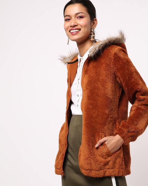 Alexander Del Rossa Women's Short Faux Fur Coat India | Ubuy