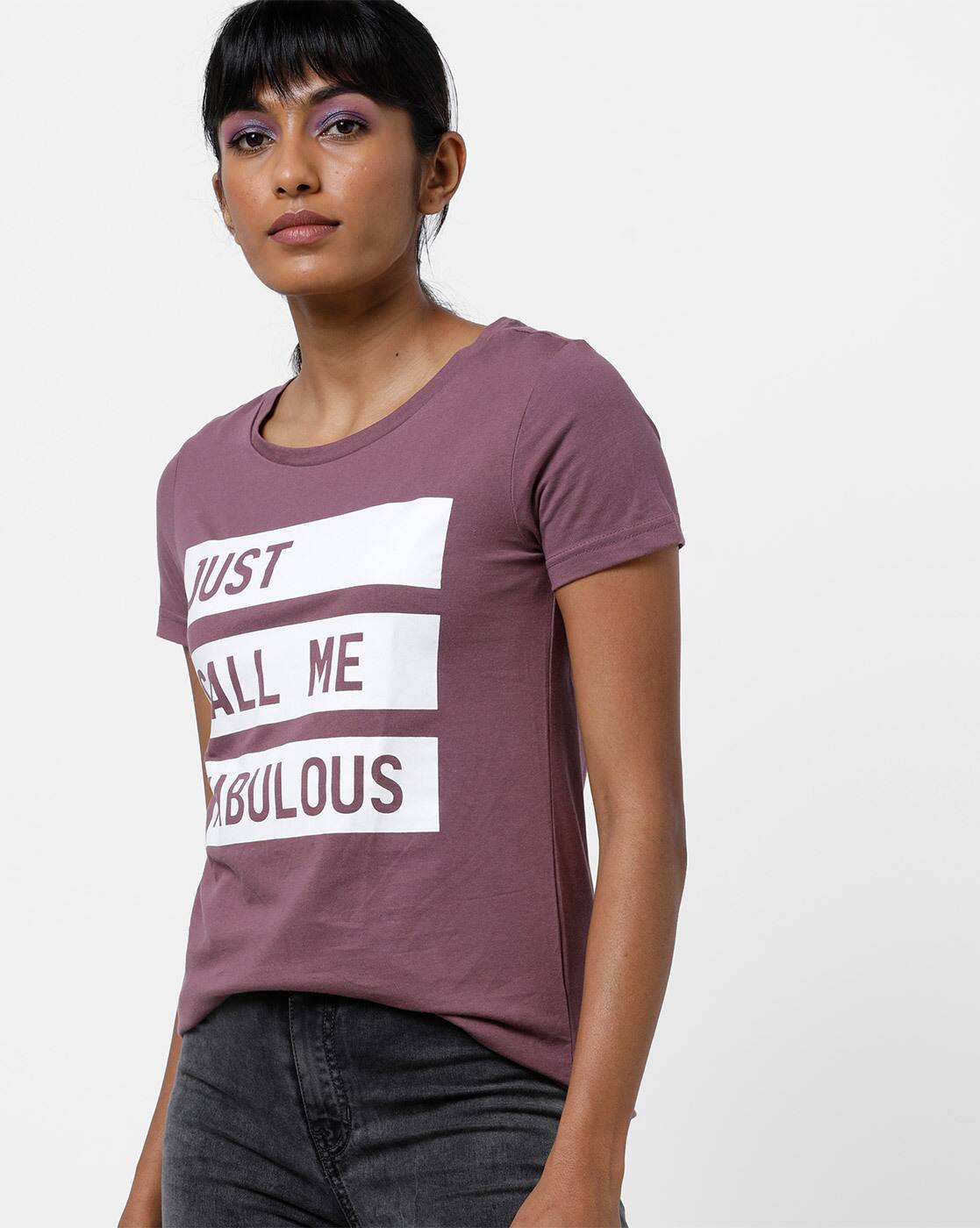 Buy Purple Tshirts for Women by AJIO 