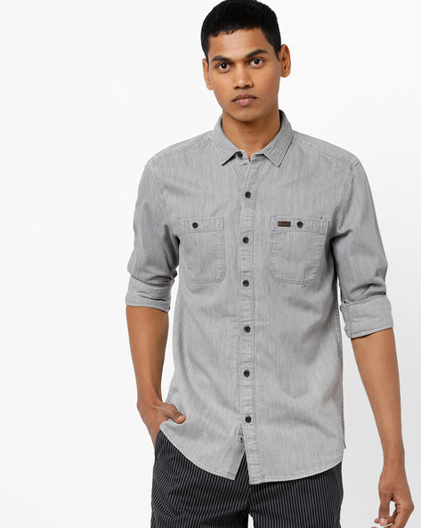 Buy Grey Shirts for Men by WRANGLER Online 