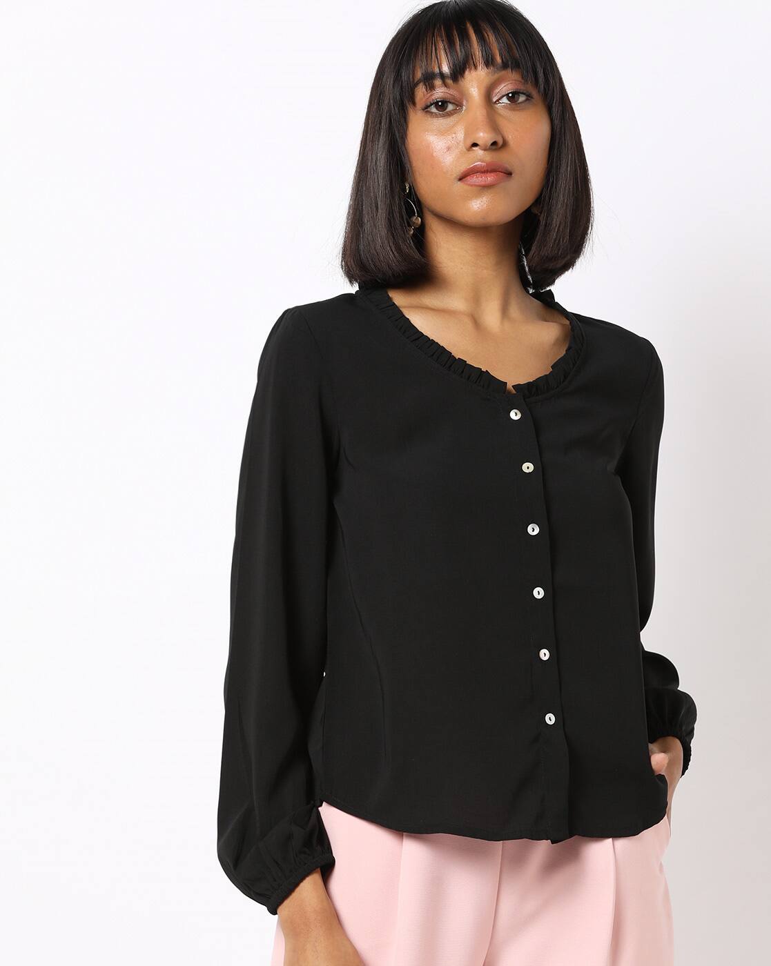 Buy Black Tops for Women by AJIO Online | Ajio.com