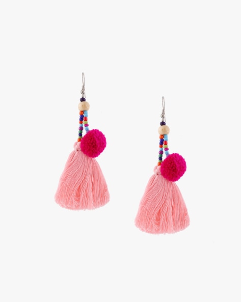 Beautiful Bliss Fuchsia Tassel Earrings  Fuchsia Tassel earrings Dress  and heels