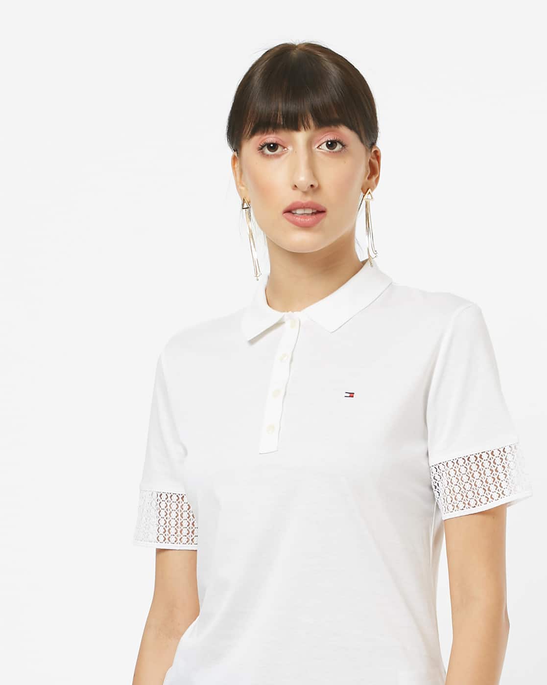 tommy hilfiger lace polo shirt
