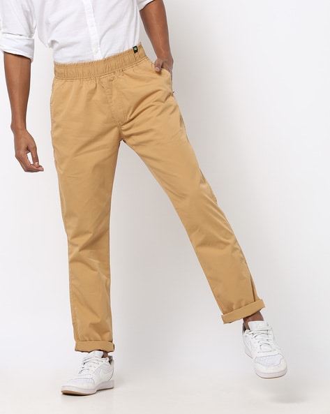 Buy Beige Trousers & Pants for Men by FIFTY TWO Online