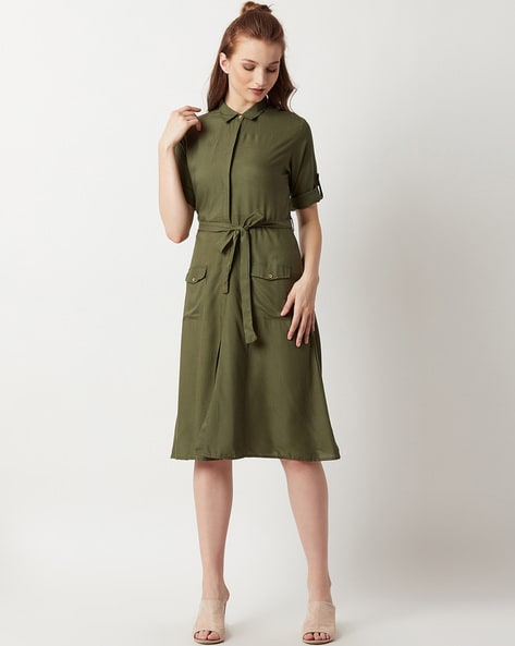 Buy Olive Green Dresses for Women by MISS CHASE Online 