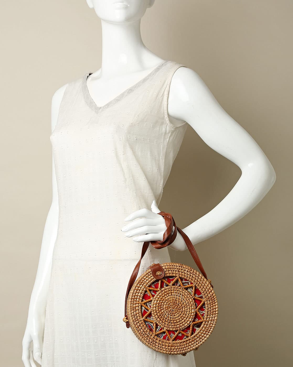 Buy Beige Red Handbags for Women by Indie Picks Online