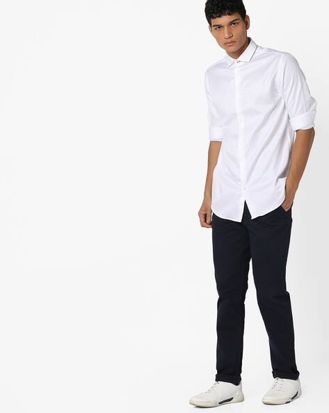 Buy Pearl White Shirts for Men by Jack 